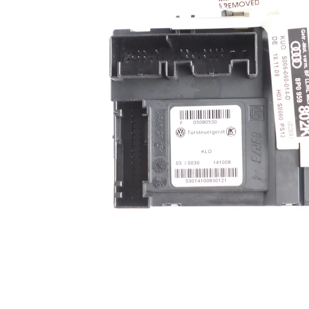 Lève Vitre Moteur Avant Gauche pour Audi A3 8P à propos du numéro de pièce 8P0959802K Audi A3 8P Lève Vitre Moteur Avant Gauche - SKU 8P0959802K - Numéro de pièce 8P0959802K