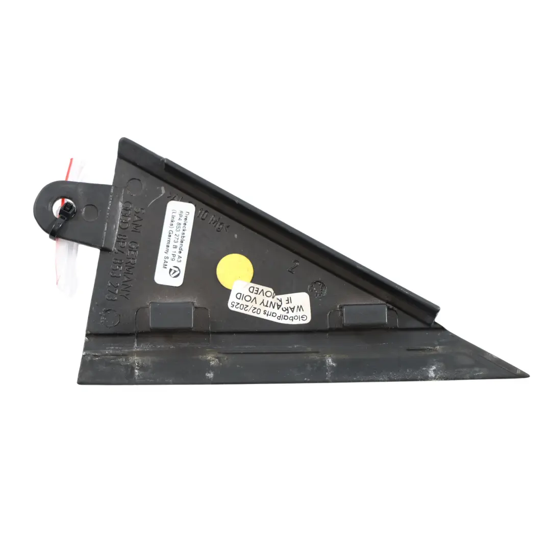 5D Puerta Trasera Triángulo Exterior Cubierta Izquierdo para Audi A3 8P con número de pieza 8P4853273B Audi A3 8P 5D Puerta Trasera Triángulo Exterior Cubierta Izquierdo - SKU 8P4853273B - Número de pieza 8P4853273B