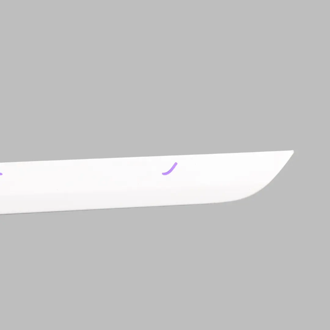 Door Trim Moulding Strip Rear Left N/S Ibis White - Y9C to Audi A3 8P with Part number 8P4853969F Audi A3 8P Door Trim Moulding Strip Rear Left N/S Ibis White - Y9C - SKU 8P4853969F-IWH - Part number 8P4853969F