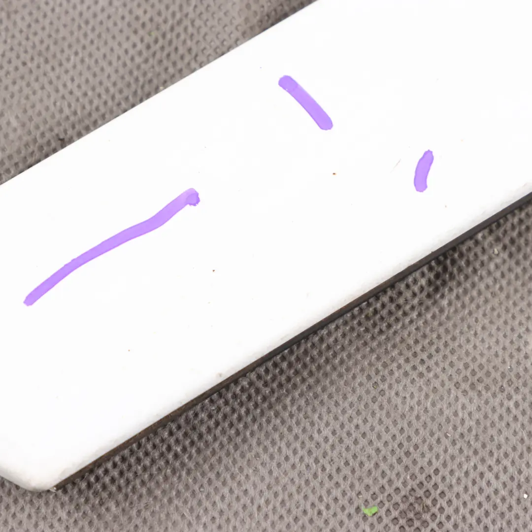 Door Trim Moulding Strip Rear Left N/S Ibis White - Y9C to Audi A3 8P with Part number 8P4853969F Audi A3 8P Door Trim Moulding Strip Rear Left N/S Ibis White - Y9C - SKU 8P4853969F-IWH - Part number 8P4853969F