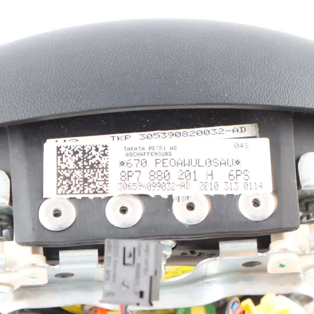 Unidad de módulo de aire del volante del conductor del Audi A3 8P para con número de pieza 8P7880201H Unidad de módulo de aire del volante del conductor del Audi A3 8P - SKU 8P7880201H - Número de pieza 8P7880201H