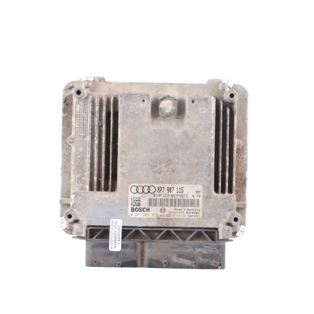 Audi A3 8P 1.8 TFSI BZB 160HP Engine Control Unit Module ECU Automatic - SKU 8P7907115 - Part number 8P7907115