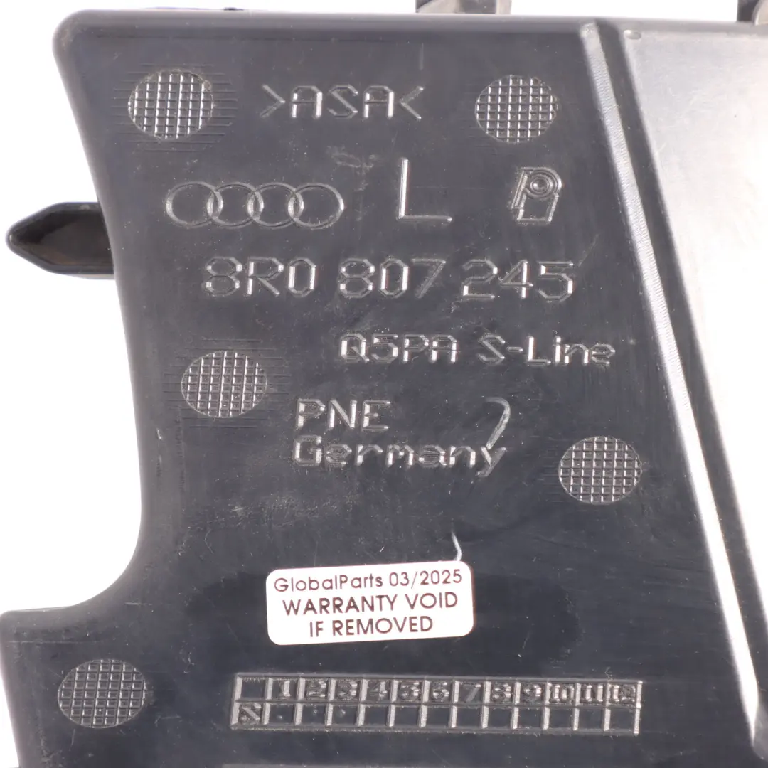 Frontstoßstange Unterer Kühlergrill Abdeckplatte Links für Audi Q5 8R mit Teilenummer 8R0807245 Audi Q5 8R Frontstoßstange Unterer Kühlergrill Abdeckplatte Links - SKU 8R0807245 - Teilenummer 8R0807245