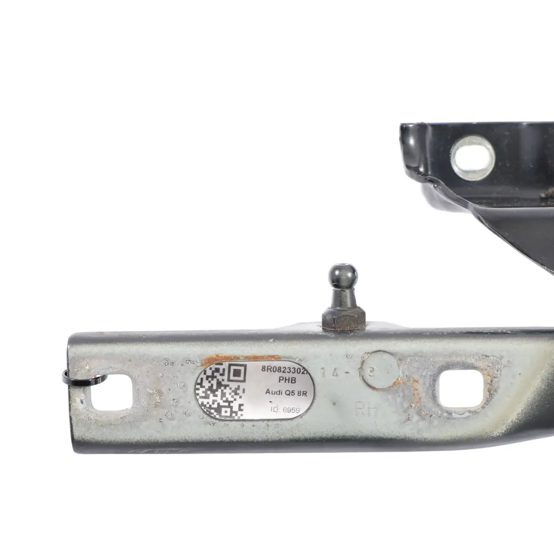 Audi Q5 8R Motor Hauben Scharnier Vorne Rechts Phantom Schwarz - Z9Y - SKU 8R0823302A-PHB - Teilenummer 8R0823302A