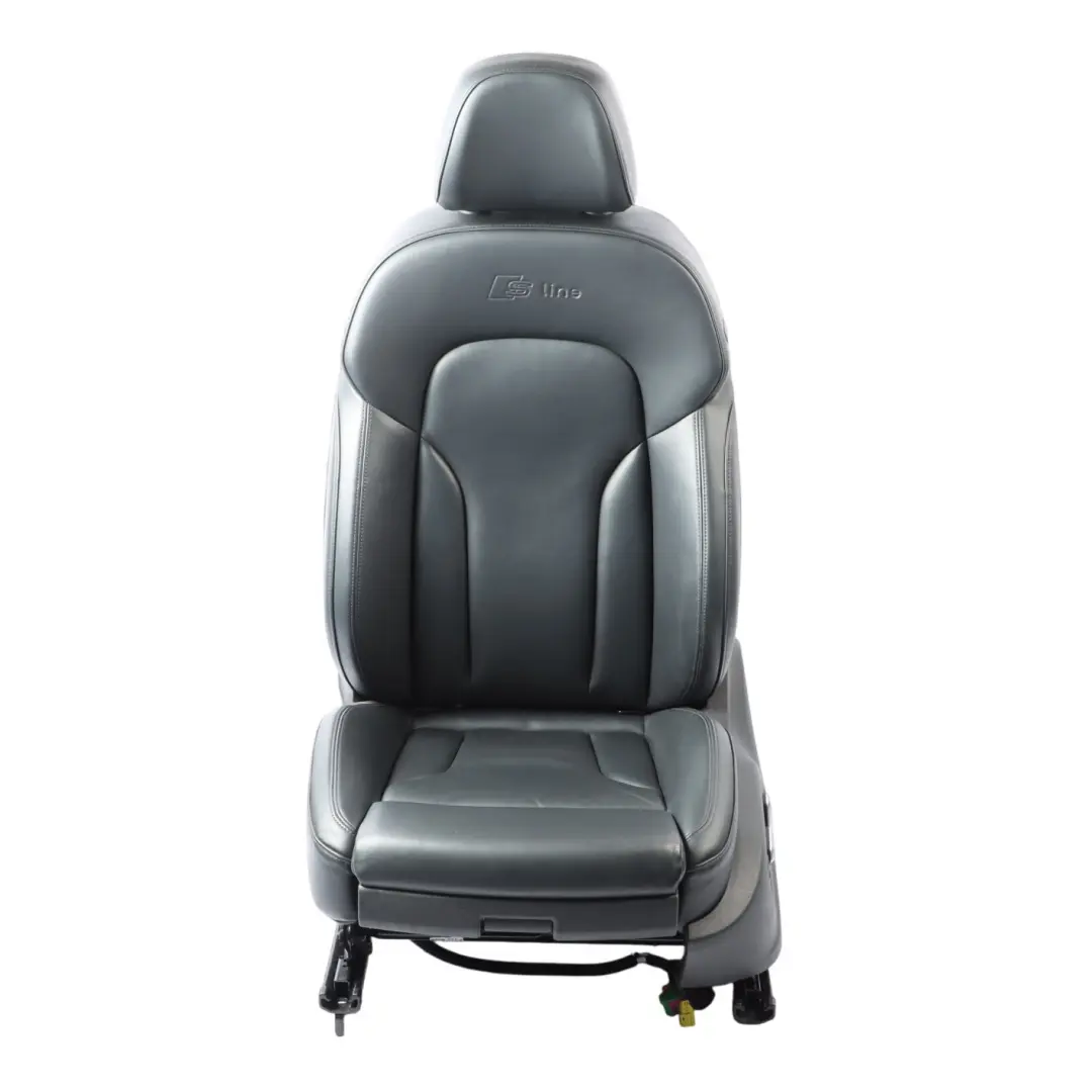 Audi Q5 8R Seat Front Left N/S Interior S-Line Heated Leather Soul Black - SKU RHD-8R0881805T-2 - Part number 8R0881805T
