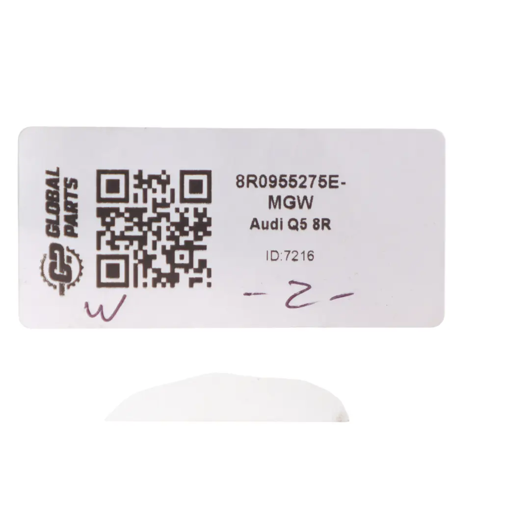 Headlight Washer Nozzle Cap Cover Left N/S Glacier White Pearl - S9R to Audi Q5 8R with Part number 8R0955275E Audi Q5 8R Headlight Washer Nozzle Cap Cover Left N/S Glacier White Pearl - S9R - SKU 8R0955275E-MGW - Part number 8R0955275E