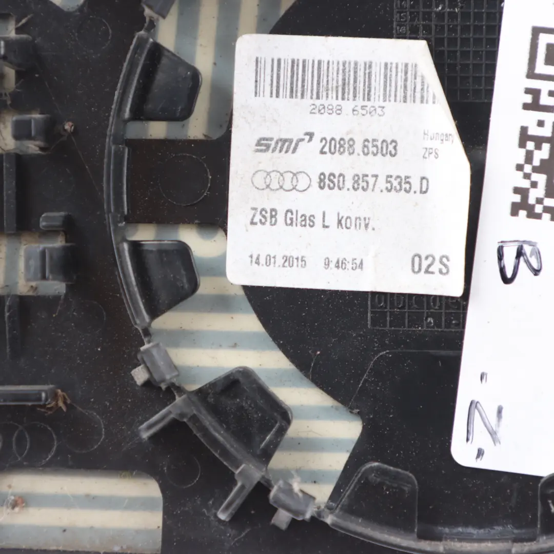 Mirror Glass Wing Mirror Insert Left N/S Heated to Audi TT FV with Part number 8S0857535D Audi TT FV Mirror Glass Wing Mirror Insert Left N/S Heated - SKU 8S0857535D - Part number 8S0857535D