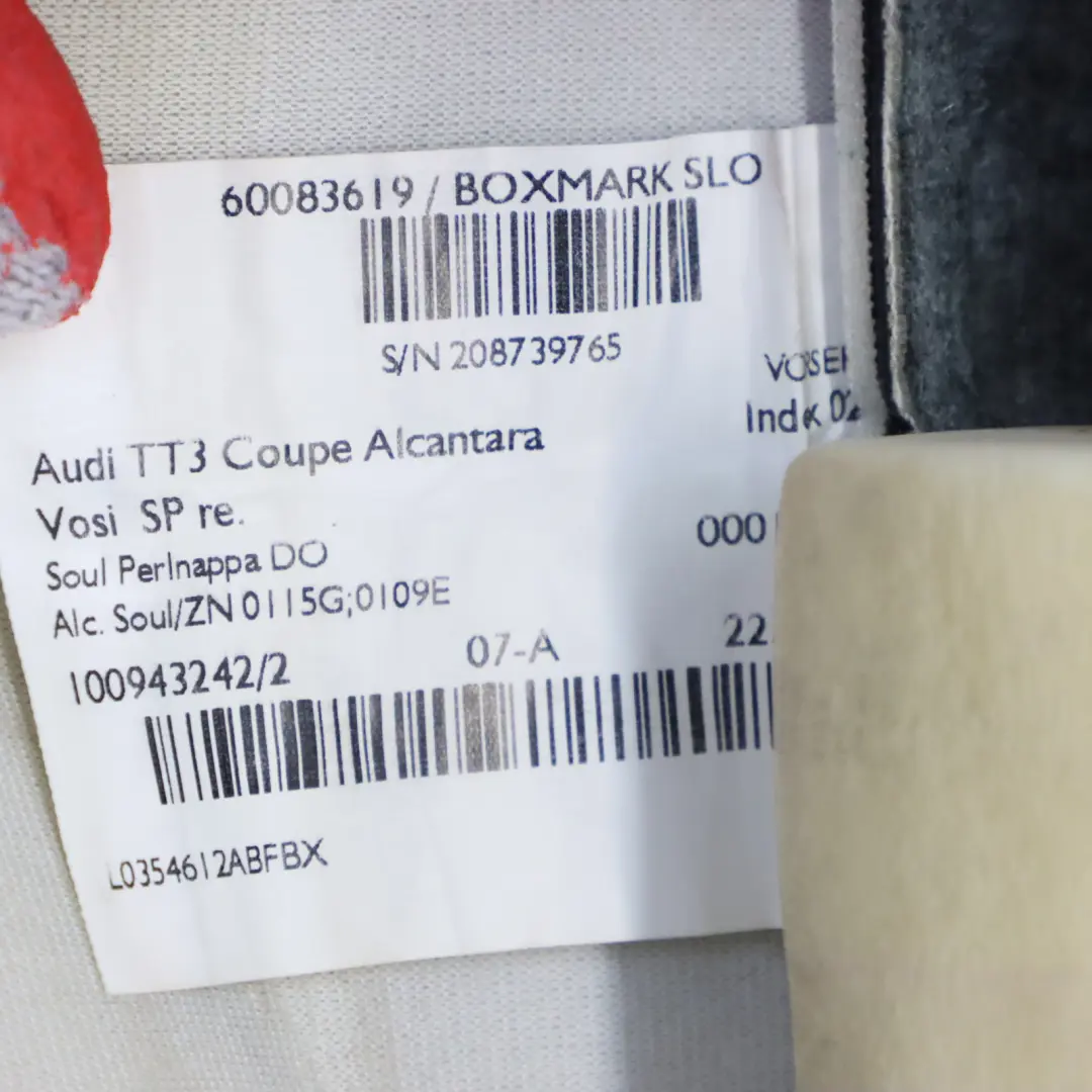 Vordersitz Kissen Abdeckung Rechts Alcantara Schwarz für Audi TT FV mit Teilenummer 8S8881406F Audi TT FV Vordersitz Kissen Abdeckung Rechts Alcantara Schwarz - SKU 8S8881406F - Teilenummer 8S8881406F