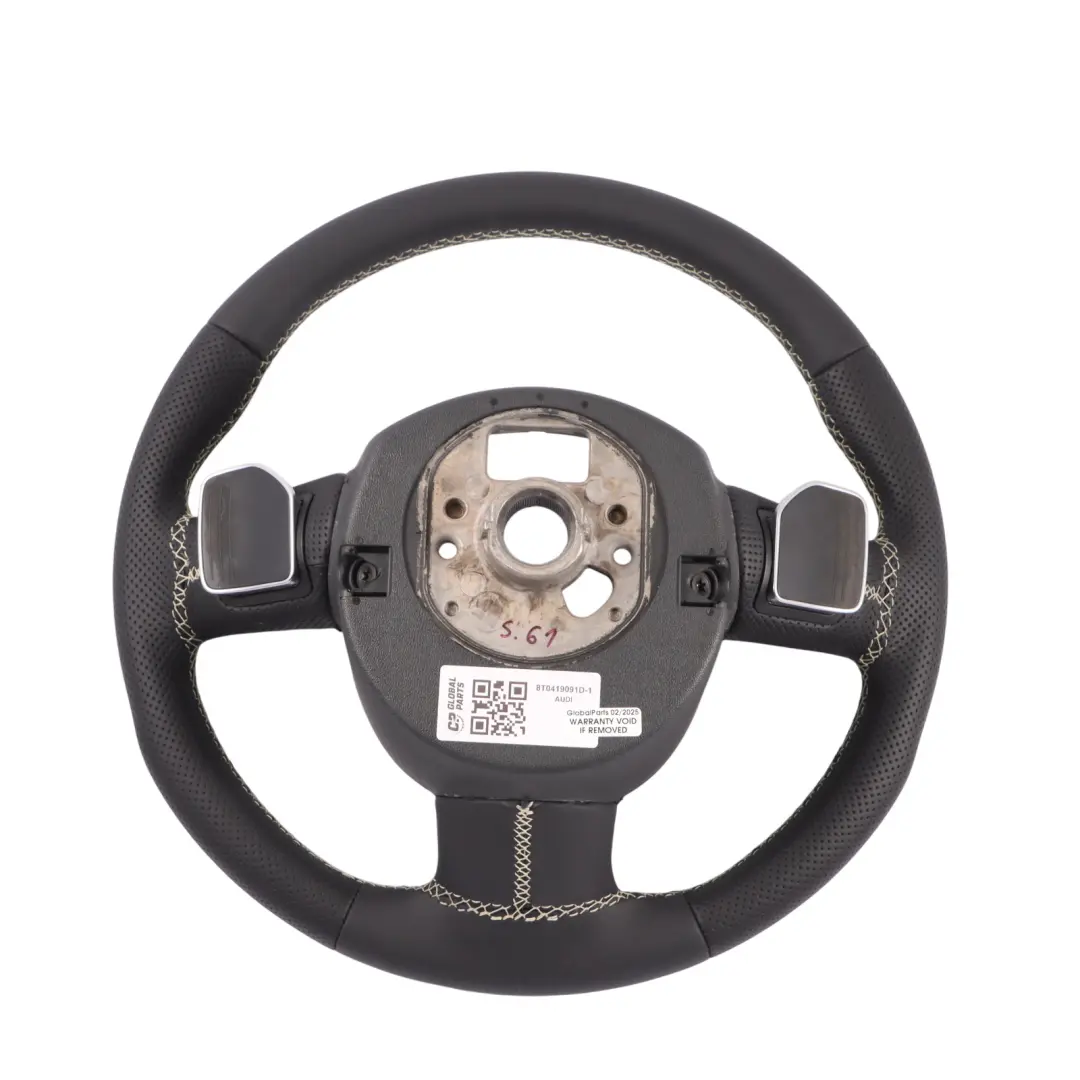 Audi S5 8T Volante NUOVO In Pelle Nera Cambio al Volante - SKU 8T0419091D-1 - Numero di parte 8T0419091D