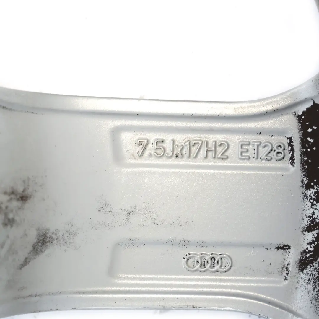 Audi A5 8T Felga Aluminiowa Srebrna 17" 7,5J ET:28 - SKU 8T0601025BQ-2 - Numer Części 8T0601025BQ