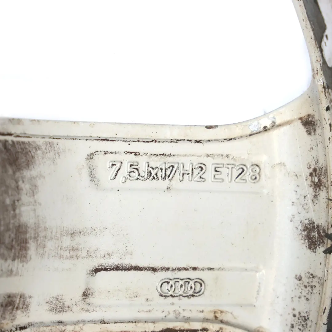 Audi A5 8T Silver Light Alloy Wheel Rim 17" 7,5J ET:28 - SKU 8T0601025BQ-4 - Part number 8T0601025BQ