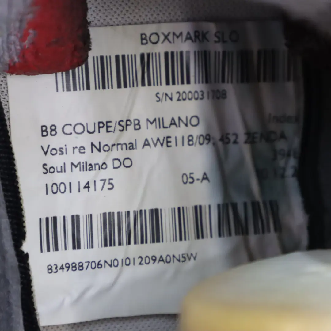 Rivestimento Sedile Anteriore Inferiore Base Stoffa Destra per Audi A5 8T con numero di parte 8T0881406G Audi A5 8T Rivestimento Sedile Anteriore Inferiore Base Stoffa Destra - SKU 8T0881406G - Numero di parte 8T0881406G