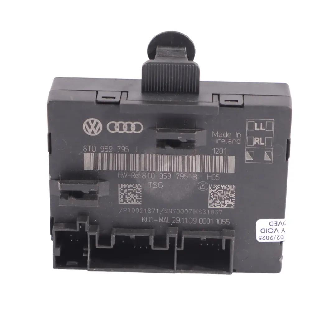 Audi A5 8T Rear Door Module Control Unit Module ECU Left Right - SKU 8T0959795J - Número de pieza 8T0959795J
