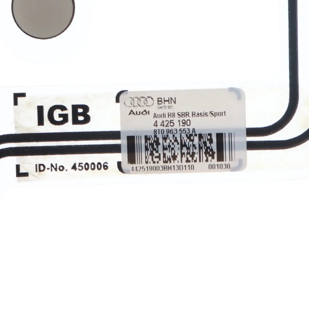 Audi A4 B7 Mata Zajętości Fotela Przód - SKU 8T0963553A - Numer Części 8T0963553A