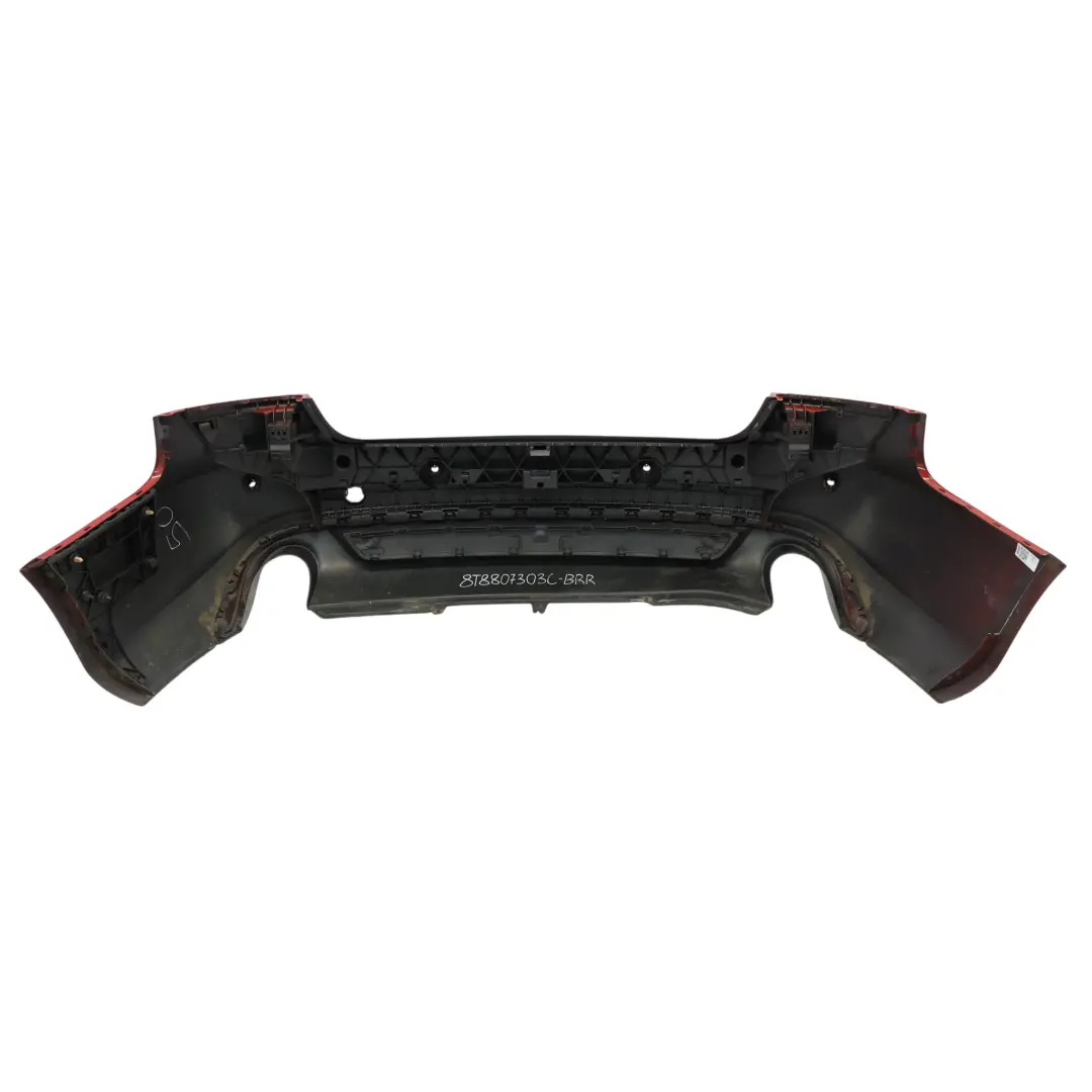 Bumper Trim Panel Covering Brilliant Red - Y3J to Audi A5 8T Coupe Rear with Part number 8T8807303C Audi A5 8T Coupe Rear Bumper Trim Panel Covering Brilliant Red - Y3J - SKU 8T8807303C-BRR - Part number 8T8807303C