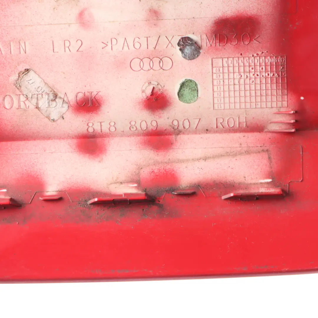 Filler Flap Tank Cap Cover Brilliant Red - Y3J to Audi A5 8T Fuel with Part number 8T8809907 Audi A5 8T Fuel Filler Flap Tank Cap Cover Brilliant Red - Y3J - SKU 8T8809907-BRR - Part number 8T8809907