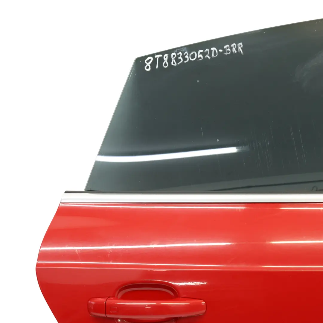Sportback Door Rear Right O/S Covering Panel Brilliant Red - Y3J to Audi A5 8T with Part number 8T8833052D Audi A5 8T Sportback Door Rear Right O/S Covering Panel Brilliant Red - Y3J - SKU 8T8833052D-BRR - Part number 8T8833052D