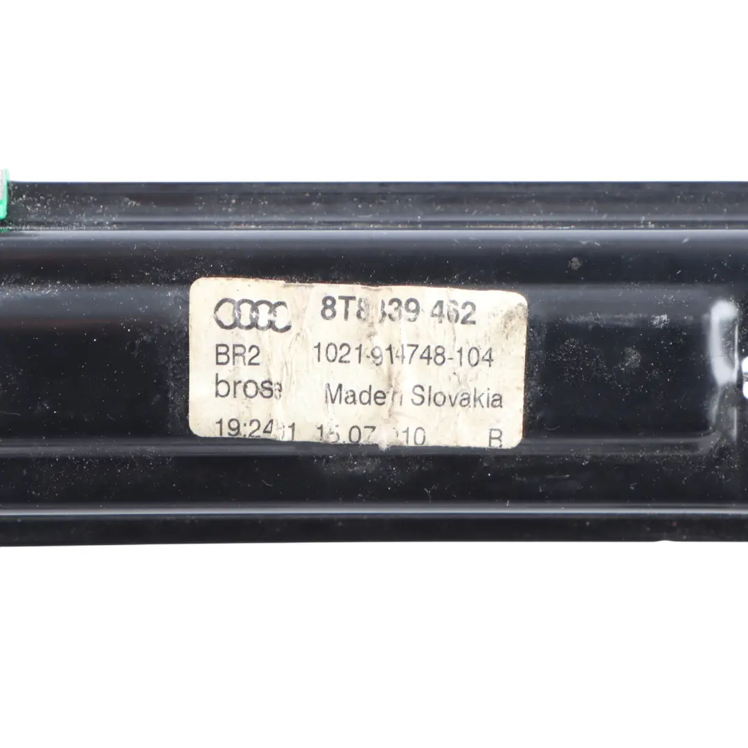 Window Lifter Rear Door Right O/S Regulator Mechanism to Audi A5 8T with Part number 8T8839462 Audi A5 8T Window Lifter Rear Door Right O/S Regulator Mechanism - SKU 8T8839462 - Part number 8T8839462