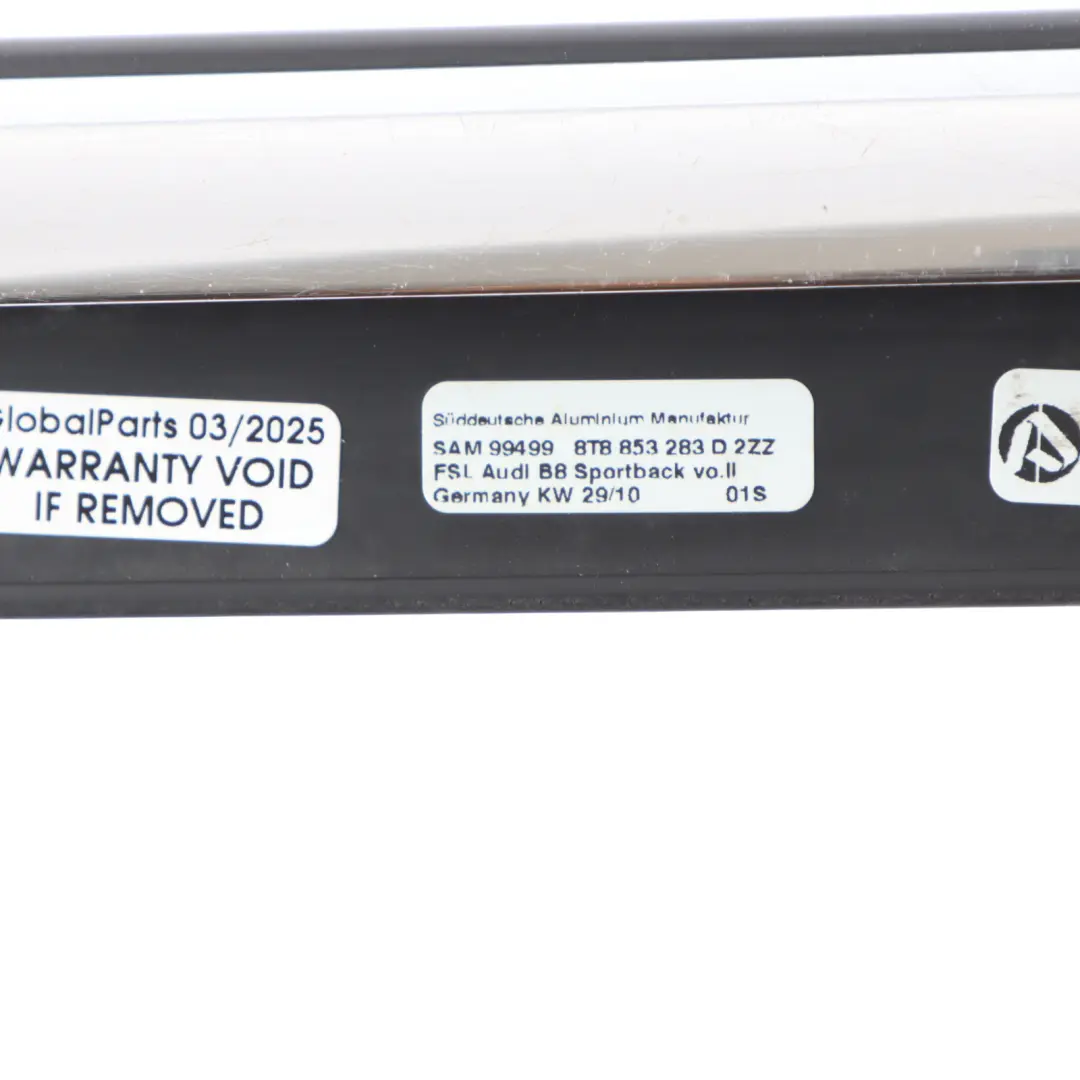 Audi A5 8T Joint D'Étanchéité De Vitre Avant Gauche Chromé - SKU 8T8853283D - Numéro de pièce 8T8853283D