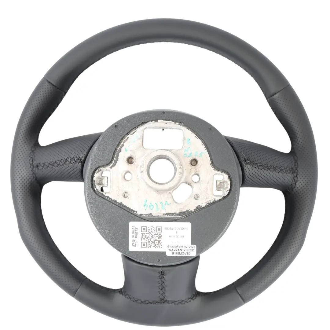 Audi Q3 8U S-Line NEW Black Leather Steering Wheel Multifunction - SKU 8U0419091AH-1 - Part number 8U0419091AH