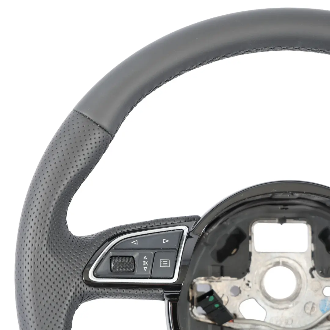 Audi Q3 8U Kierownica S-Line NOWA Czarna Skóra Multifunkcja - SKU 8U0419091AH-1 - Numer Części 8U0419091AH
