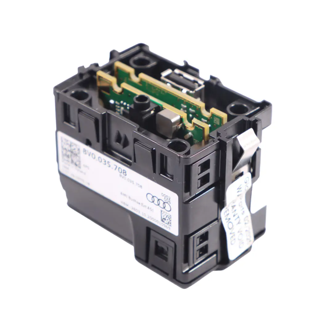 Puerto USB Tipo-C AUX Enchufe Entrada Conexión para Audi Q2 GA con número de pieza 8V0035708 Audi Q2 GA Puerto USB Tipo-C AUX Enchufe Entrada Conexión - SKU 8V0035708 - Número de pieza 8V0035708