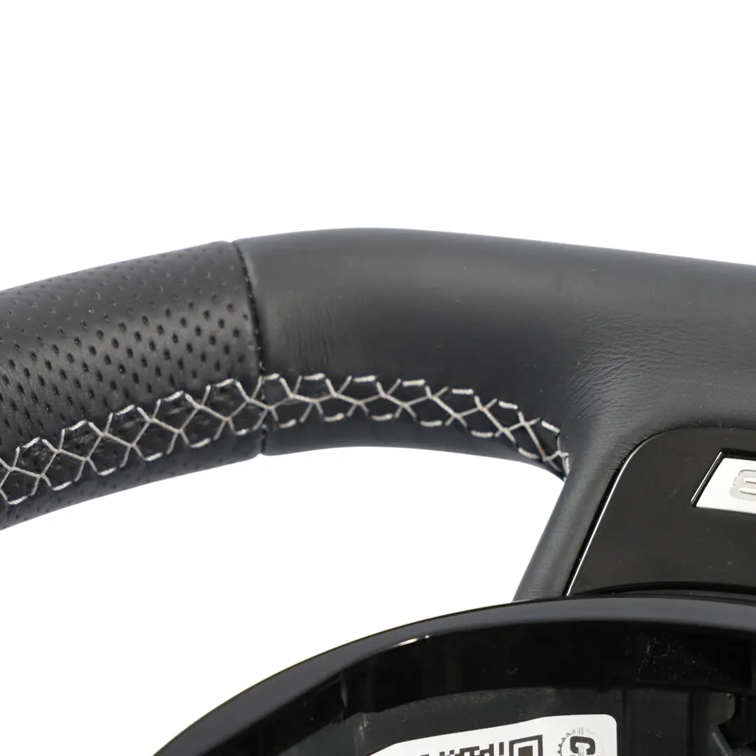 Volant Cuir Noir Neuf Palettes Changement Vitesse Fond Plat Audi S3 8V - SKU 8V0419091J-1 - Numéro de pièce 8V0419091J