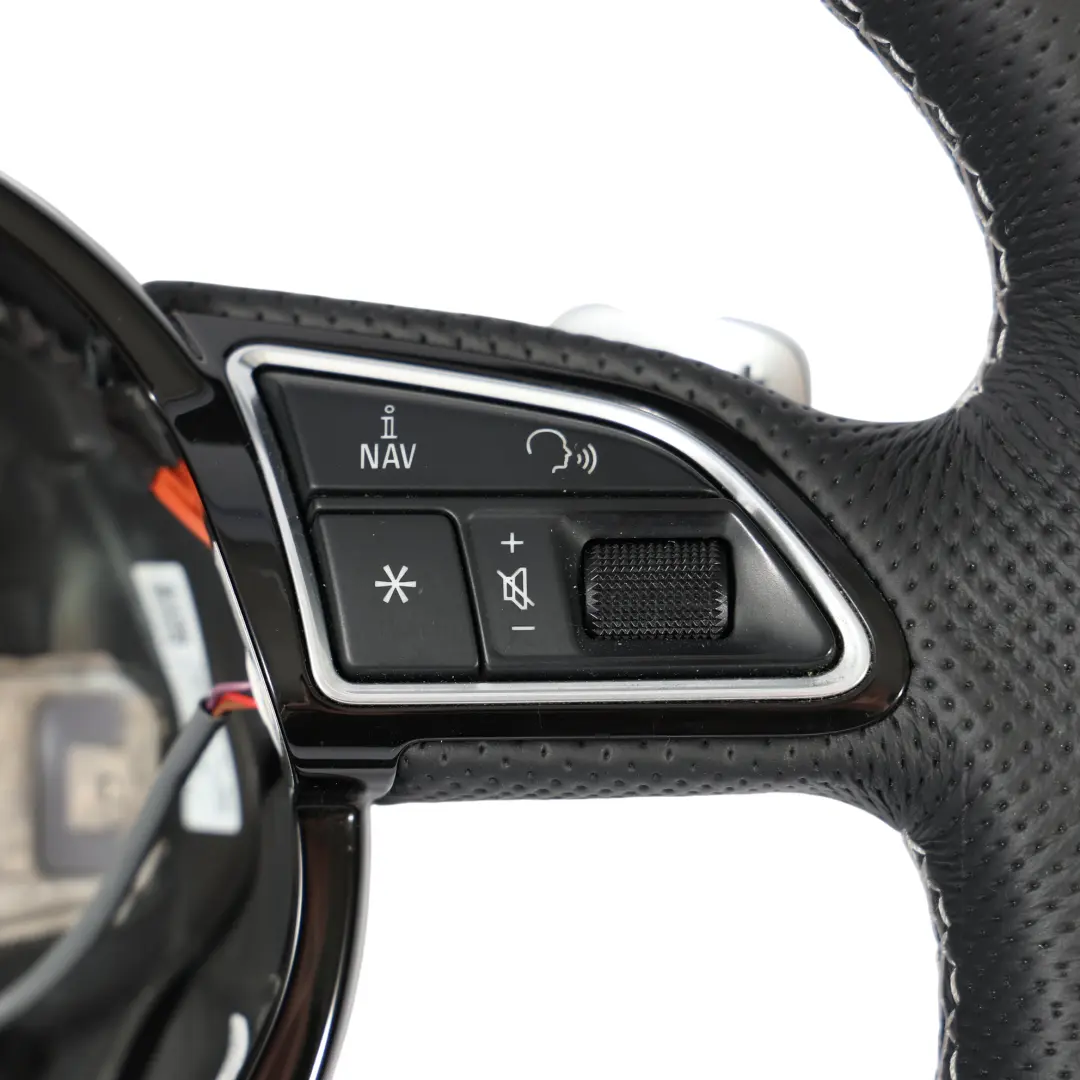 Volant Cuir Noir Neuf Palettes Changement Vitesse Fond Plat Audi S3 8V - SKU 8V0419091J-1 - Numéro de pièce 8V0419091J