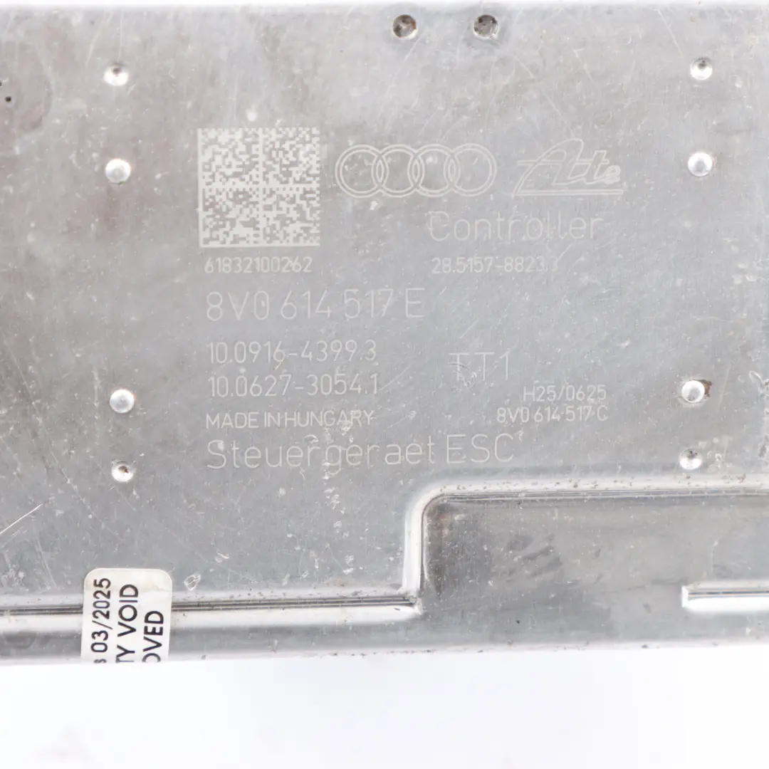 Audi A3 8V Brake Pump ABS Module Hydraulic Control Braking Unit - SKU 8V0614517E - Part number 8V0614517E
