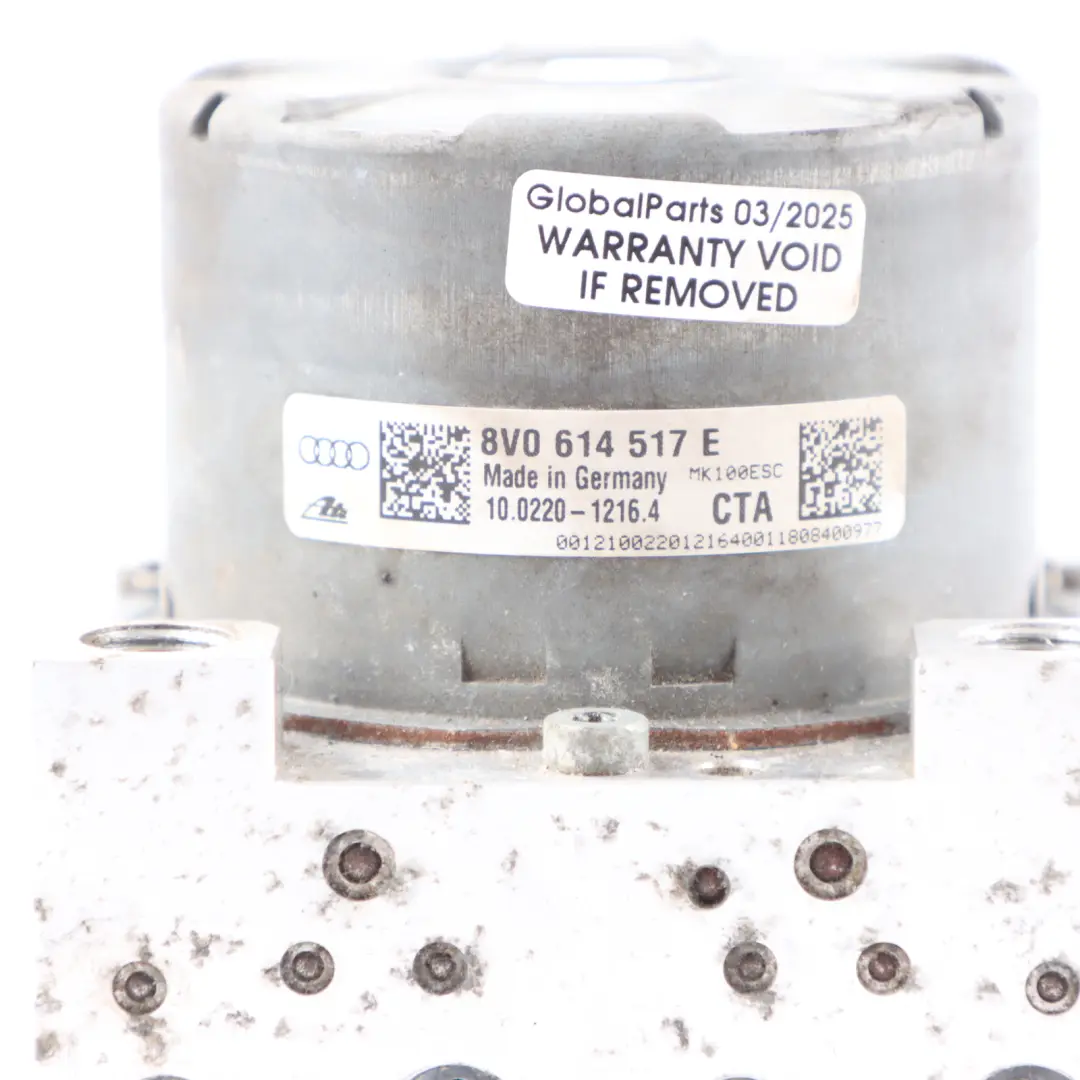 Bremspumpe ABS Modul Hydraulische Steuerung Bremseinheit für Audi A3 8V mit Teilenummer 8V0614517E Audi A3 8V Bremspumpe ABS Modul Hydraulische Steuerung Bremseinheit - SKU 8V0614517E - Teilenummer 8V0614517E