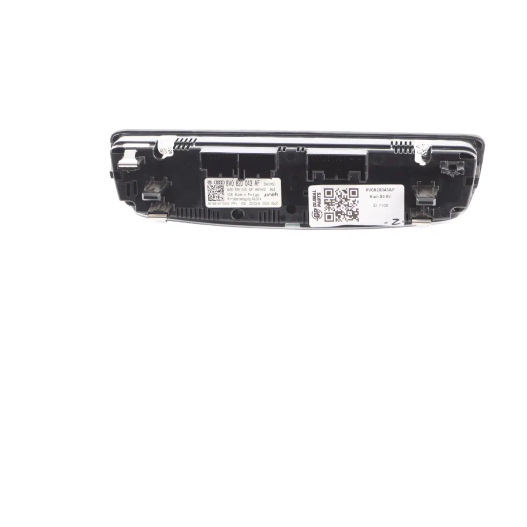 Audi S3 8V A/C Air Condition Heater Climate Control Unit Panel - SKU 8V0820043AF - Part number 8V0820043AF