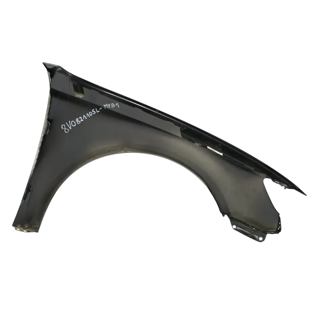 Audi A3 8V Panel Lateral Delantero Izquierdo Guardabarros Mythical Black - Y9T - SKU 8V0821105L-MYB1 - Número de pieza 8V0821105L