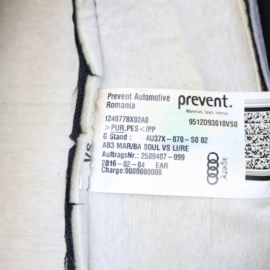 Housse Coussin Base Inférieure Avant Gauche Droite En Tissu pour Audi A3 8V à propos du numéro de pièce 8V0881405 Audi A3 8V Housse Coussin Base Inférieure Avant Gauche Droite En Tissu - SKU 8V0881405 - Numéro de pièce 8V0881405