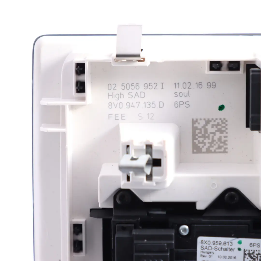 Front Roof Light Interior Reading Lamp Switch Panel to Audi A3 S3 8V with Part number 8V0947135D Audi A3 S3 8V Front Roof Light Interior Reading Lamp Switch Panel - SKU 8V0947135D - Part number 8V0947135D