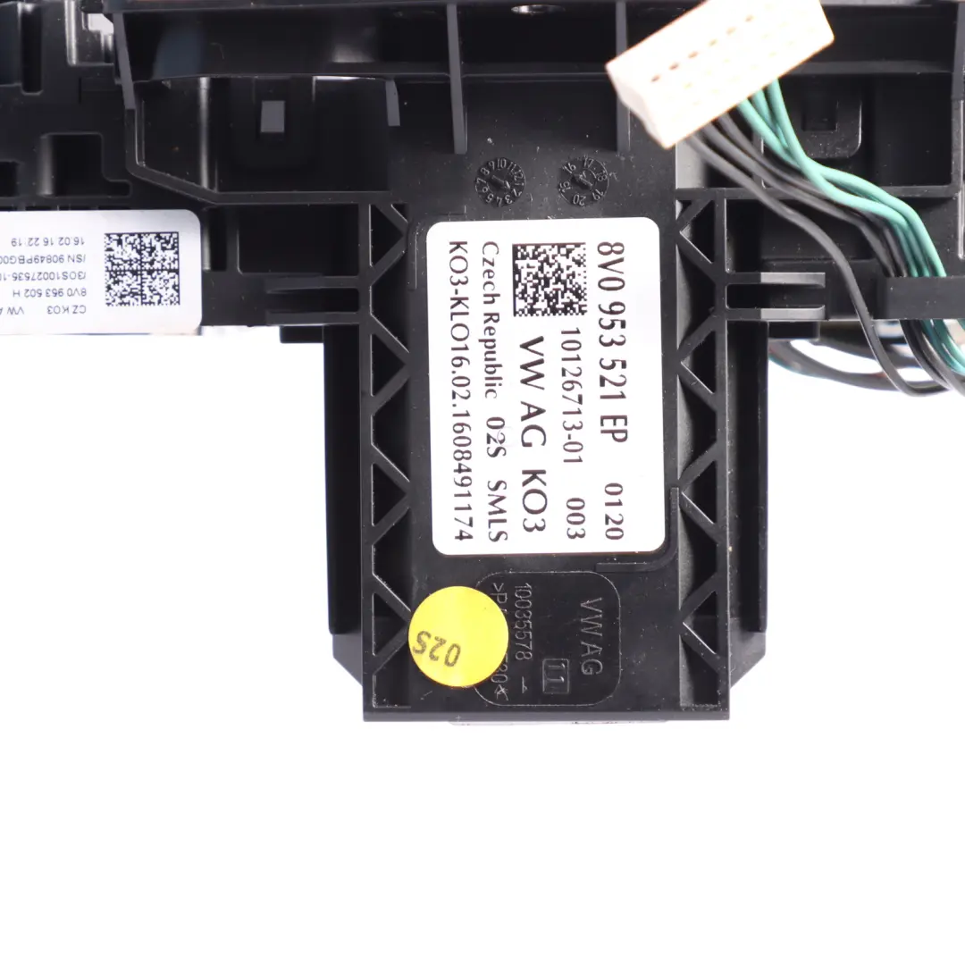 Steering Column Switch Cluster Wiper Stalk Cruise Control to Audi A3 8V with Part number 8V0953502H Audi A3 8V Steering Column Switch Cluster Wiper Stalk Cruise Control - SKU 8V0953502H - Part number 8V0953502H