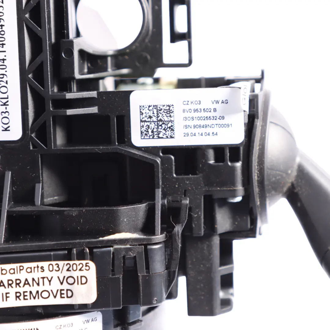 Audi A3 8V Indicator Wiper Cruise Control Switch Stalk Squib Ring - SKU 8V0953521BP - Part number 8V0953521BP