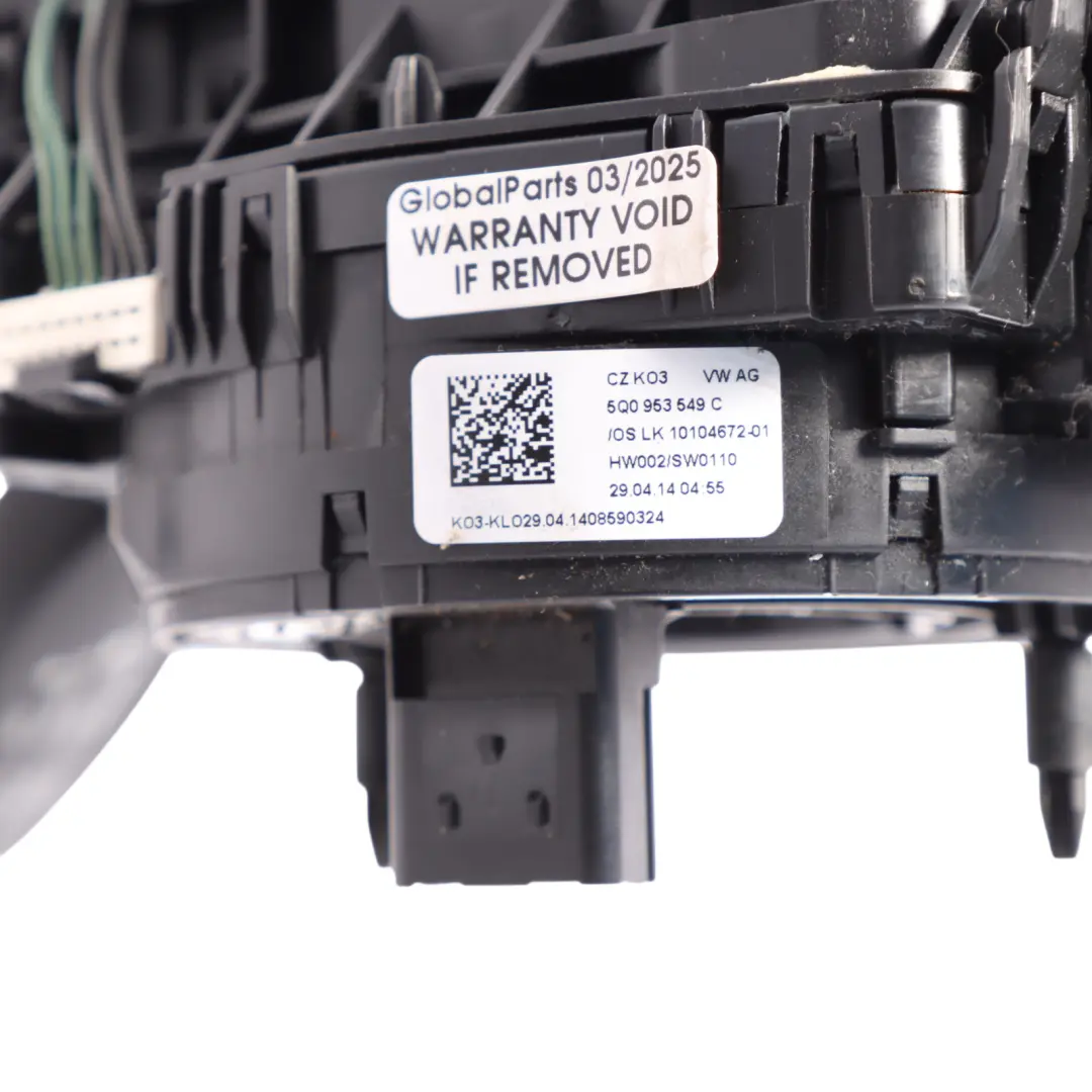 Audi A3 8V Indicator Wiper Cruise Control Switch Stalk Squib Ring - SKU 8V0953521BP - Part number 8V0953521BP