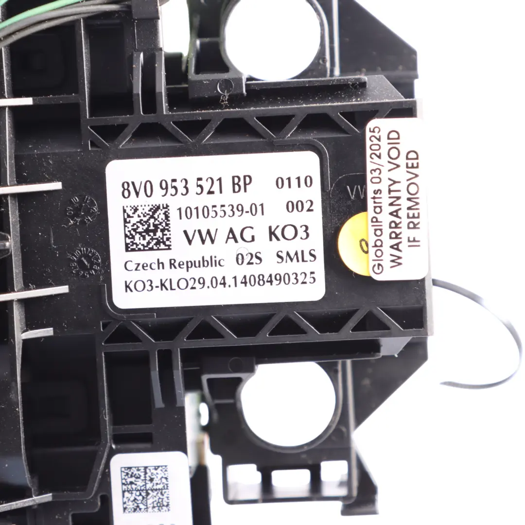 Audi A3 8V Interrupteur Régulateur De Vitesse Et D'Essuie-Glace Pour - SKU 8V0953521BP - Numéro de pièce 8V0953521BP