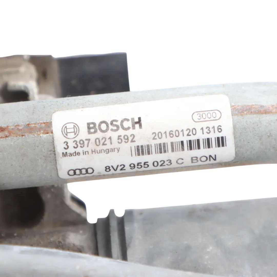 Audi S3 8V Front Windscreen Wiper Motor Linkage Mechanism - SKU RHD-8V2955023C - Part number 8V2955023C