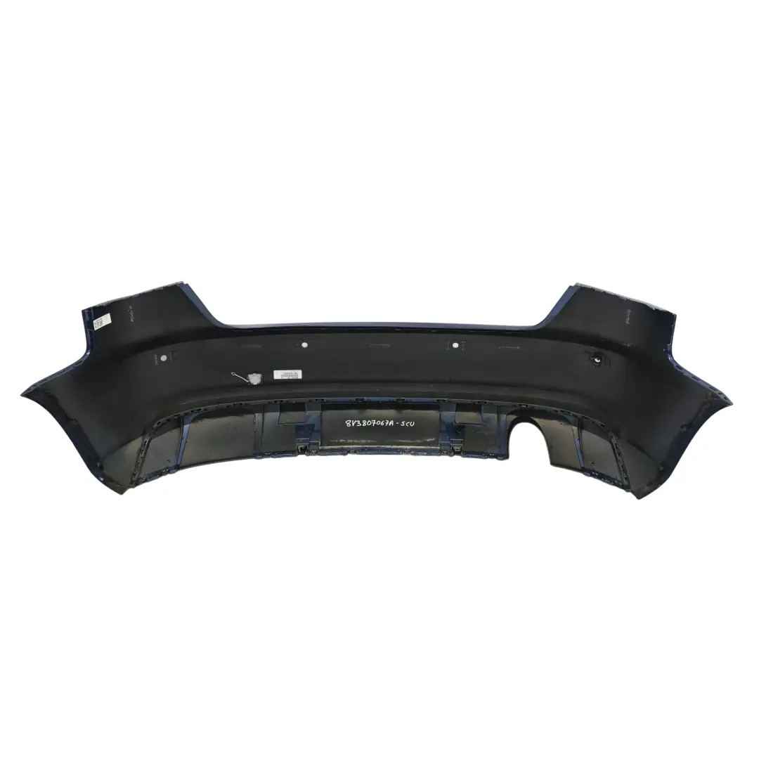 Audi A3 8V Hatchback Rear Bumper Trim Panel Scuba Blue Metallic - X5Q - SKU 8V3807067A-SCU - Part number 8V3807067A