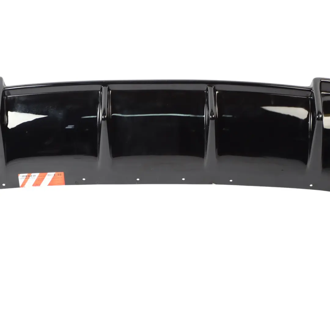 Rieger Tuning Bumper Spoiler Rear Lower Diffuser Trim Covering Black to Audi A3 8V with Part number 8V3807521F Audi A3 8V Rieger Tuning Bumper Spoiler Rear Lower Diffuser Trim Covering Black - SKU 8V3807521F - Part number 8V3807521F