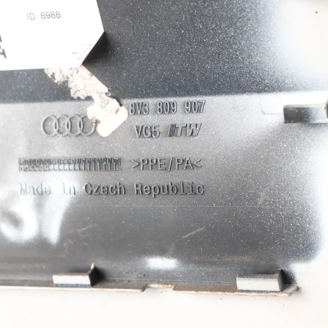 Filler Fill In Flap Cap Glacier White Pearl - S9R to Audi A3 8V Fuel with Part number 8V3809907 Audi A3 8V Fuel Filler Fill In Flap Cap Glacier White Pearl - S9R - SKU 8V3809907-MGW - Part number 8V3809907