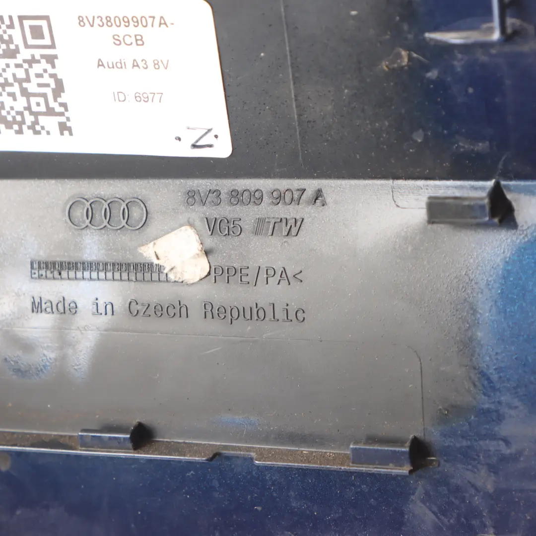 Audi A3 8V Tapa Tapón Llenado Combustible Azul Escafandra - X5Q - SKU 8V3809907A-SCB - Número de pieza 8V3809907A