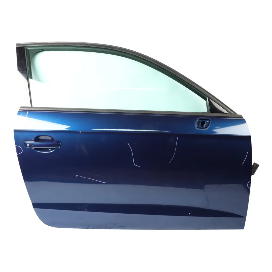Door Front Right O/S Scuba Blue Metallic - X5Q 3-Door Variant to Audi A3 8V with Part number 8V3831052C Audi A3 8V Door Front Right O/S Scuba Blue Metallic - X5Q 3-Door Variant - SKU 8V3831052C-SCB - Part number 8V3831052C
