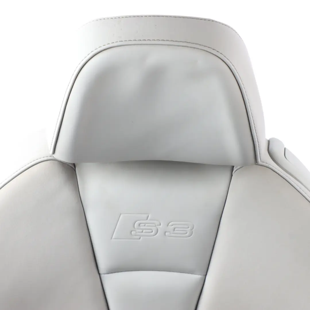 Audi A3 S3 8V 3 Door Seat Front Left N/S Interior Heated Leather Silver Grey - SKU 8V3881805M - Part number 8V3881805M