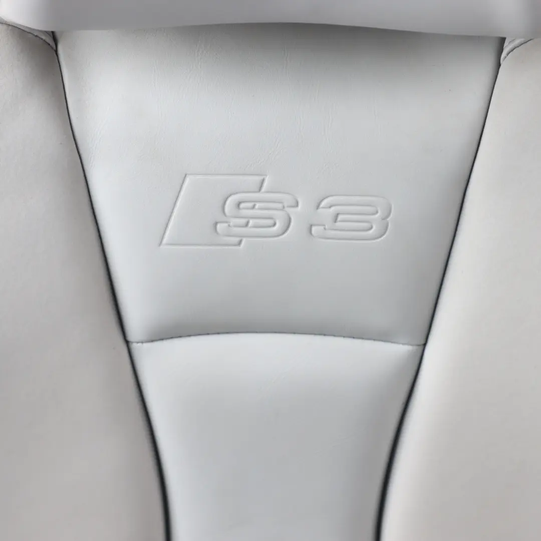 Audi A3 S3 8V 3 Door Seat Front Left N/S Interior Heated Leather Silver Grey - SKU 8V3881805M - Part number 8V3881805M