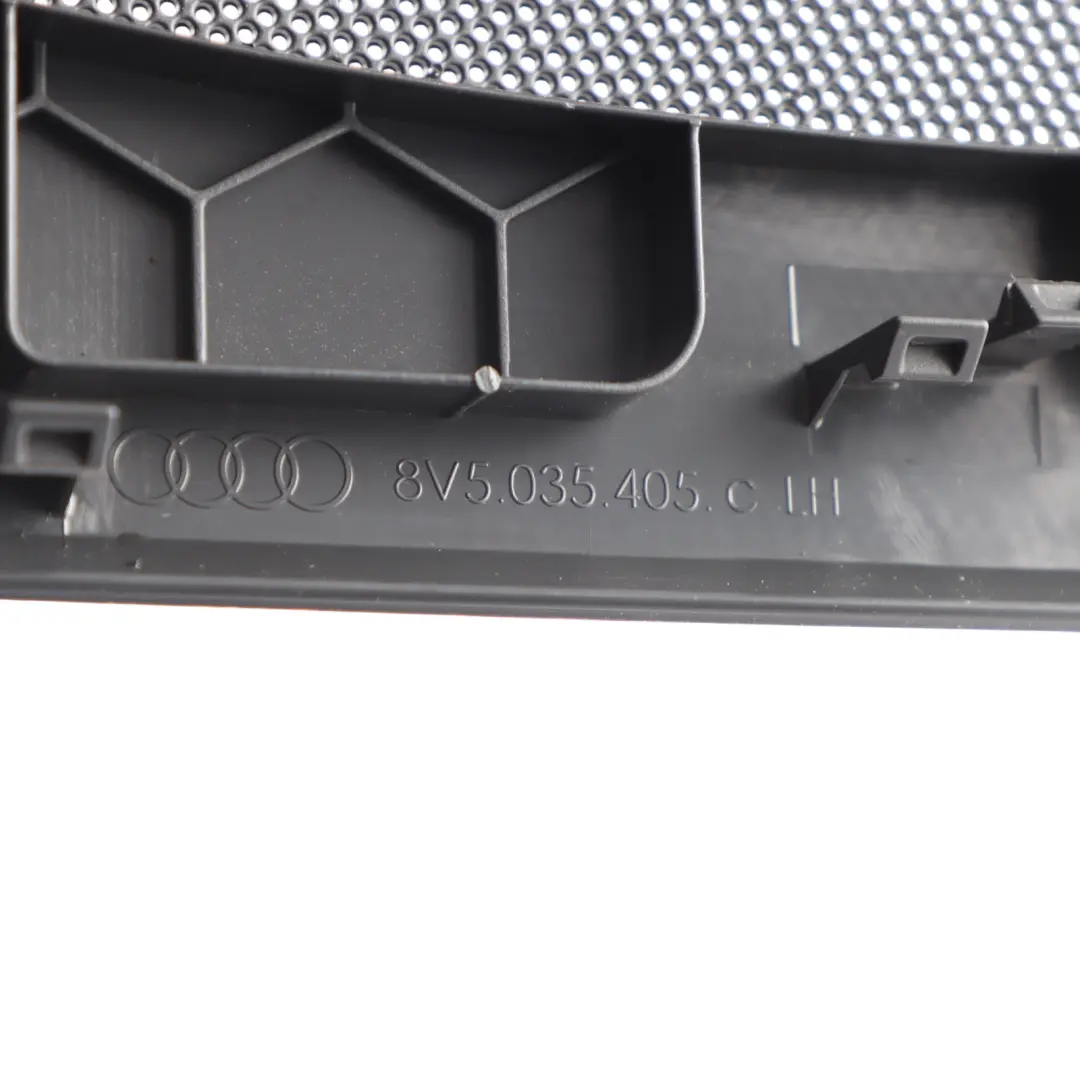 Cubierta Altavoz Moldura Puerta Trasera Izquierda Negro 8K0035435C para Audi A3 S3 8V con número de pieza 8V5035405C Audi A3 S3 8V Cubierta Altavoz Moldura Puerta Trasera Izquierda Negro 8K0035435C - SKU 8V5035405C - Número de pieza 8V5035405C
