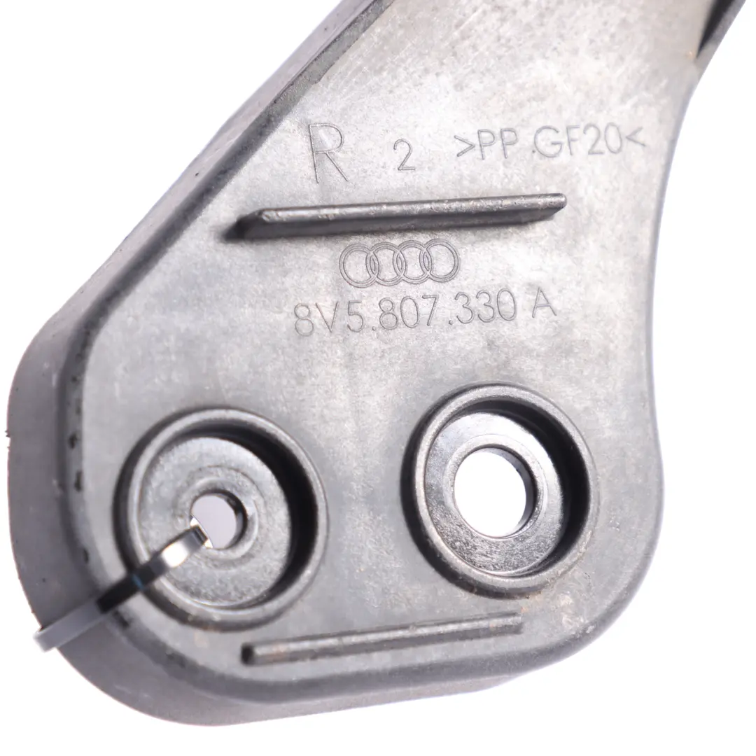 Lower Bumper Bracket Mount Carrier Right O/S to Audi A3 8V Rear with Part number 8V5807330A Audi A3 8V Rear Lower Bumper Bracket Mount Carrier Right O/S - SKU 8V5807330A - Part number 8V5807330A