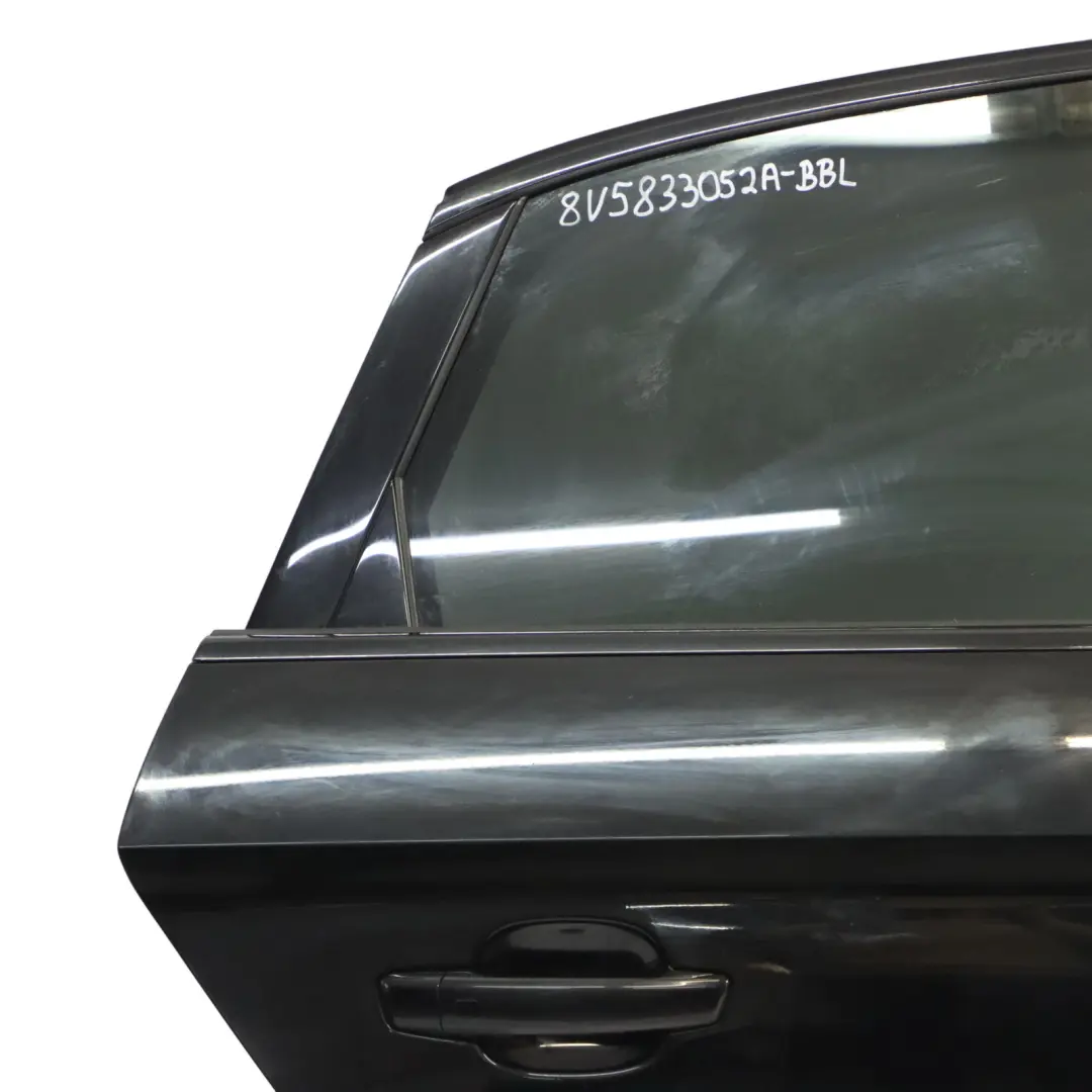 Audi A3 8V Sportback Rear Right O/S Door Brilliant Black Metallic - Y9B - SKU 8V5833052A-BBL - Part number 8V5833052A