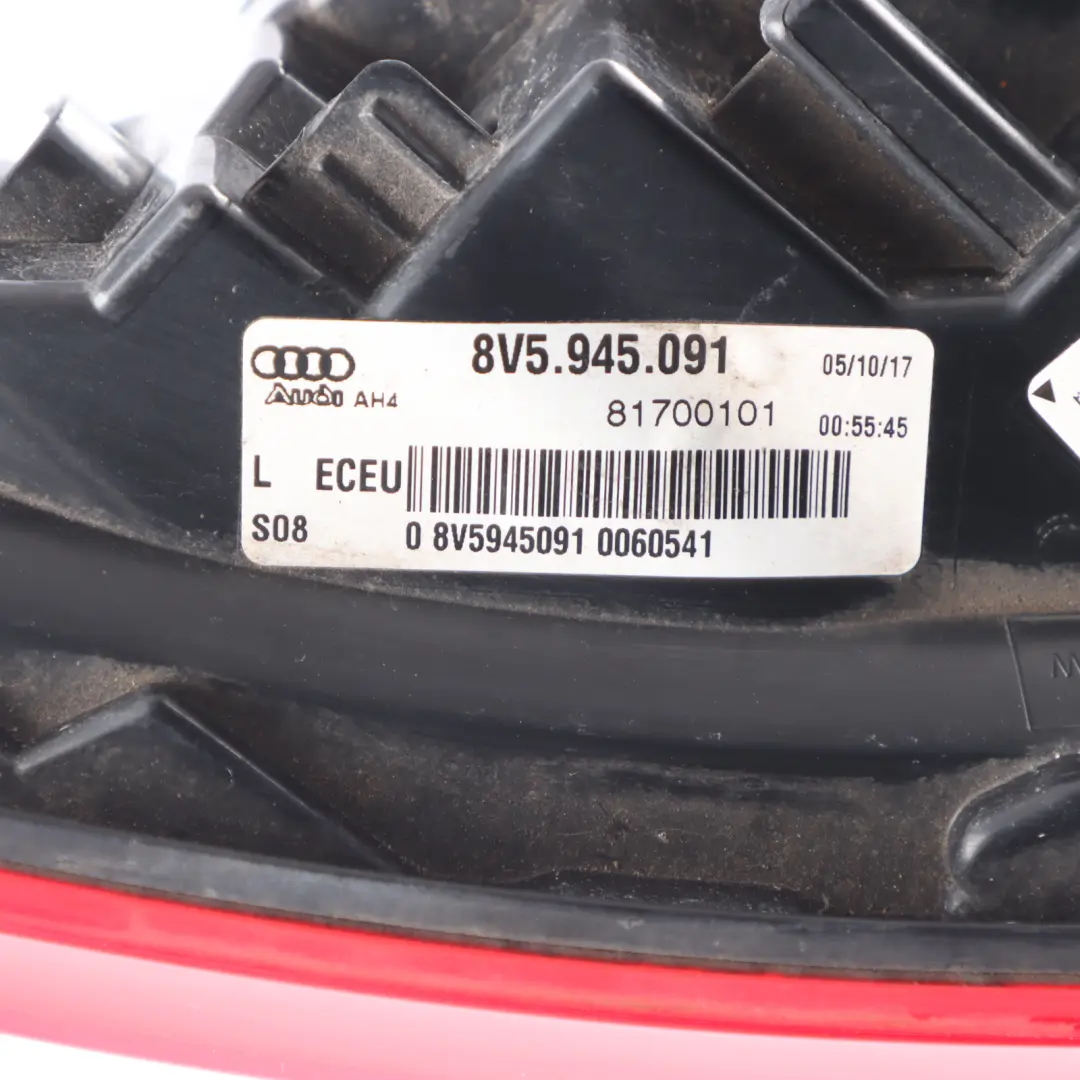 Tail Lamp Light Trunk Lid Tailgate Outer Left N/S LED to Audi A3 8V Rear with Part number 8V5945091 Audi A3 8V Rear Tail Lamp Light Trunk Lid Tailgate Outer Left N/S LED - SKU 8V5945091 - Part number 8V5945091